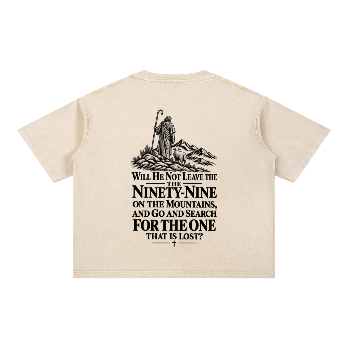 Ninety-Nine Sheep - Mineral Wash Boxy 100% Heavy Cotton T-Shirt